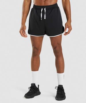 Gymshark Recess 3" Korte Broek Zwart Wit | UIEM51936