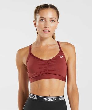 Gymshark Ruched Sport Bh Rood | OASU30718