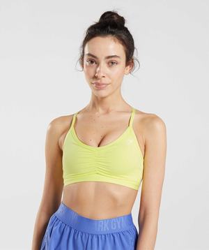 Gymshark Ruched Training Sport Bh Groen | KMBQ67831