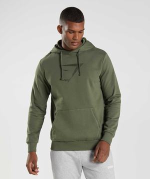 Gymshark Sharkhead Infill Hoodie Olijfgroen | HYPF38620