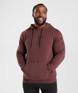 Gymshark Sharkhead Infill Hoodie Roze Bruin | DKMR83526