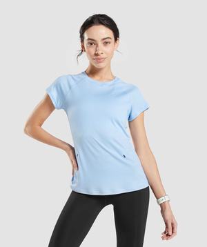 Gymshark Speed T-shirts Blauw | NFBJ54831