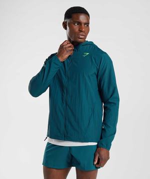 Gymshark Sport Windbreaker Jassen Turquoise | YVCH35026