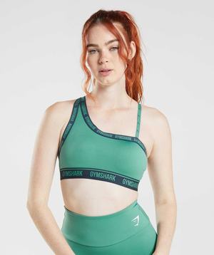 Gymshark Strike Sport Bh Groen Donkerblauw | QCUH57061