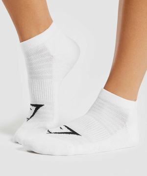 Gymshark Trainer Socks 3pk Accessoires Wit | OUMI01259