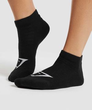 Gymshark Trainer Socks 3pk Accessoires Zwart | KZBJ20473