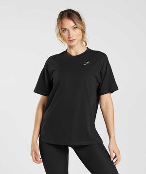 Gymshark Training Oversized T-shirts Zwart | JSFD85437