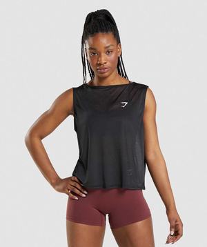 Gymshark Training Oversized Tanktop Zwart | AGOY18673