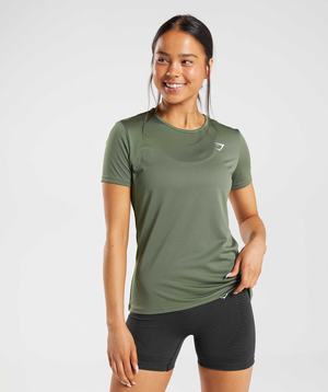 Gymshark Training T-shirts Olijfgroen | GFOP69850