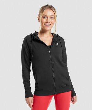 Gymshark Training Zip Pullover Zwart | WDOQ62890