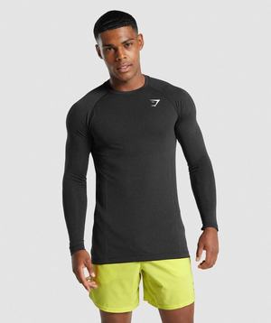 Gymshark Vital Light Seamless Long Sleeve T-shirts Zwart | WOQN98506