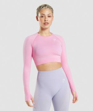 Gymshark Vital Seamless 2.0 Crop Topjes Roze | HGJP98267