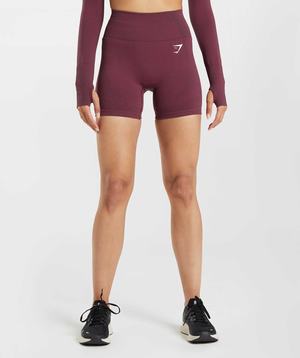 Gymshark Vital Seamless 2.0 Korte Broek Bordeaux | ZUIT70198