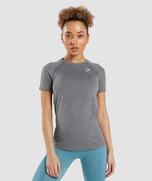 Gymshark Vital Seamless 2.0 Light T-shirts Grijs | QGBF69715