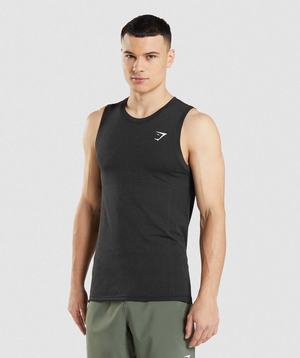 Gymshark Vital Seamless Light Tanktop Zwart | PFDL86143