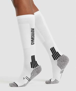 Gymshark Weightlifting Socks Accessoires Wit | FUCS92851