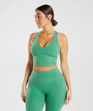 Gymshark Whitney Crop Tanktop Groen | RZUG52107