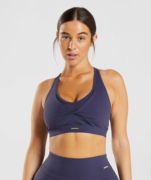 Gymshark Whitney Mesh Sport Bh Indigo Donkerblauw | WBMT69841