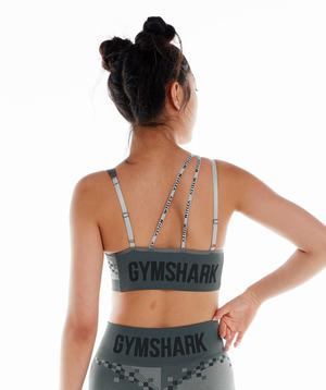 Gymshark Wtflex Cyborg Seamless Sport Bh Grijs Zwart Lichtgrijs | ONZI15648