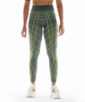 Gymshark Wtflex Linear Seamless Leggings Grijs Groen Lichtgrijs | LTGD27089