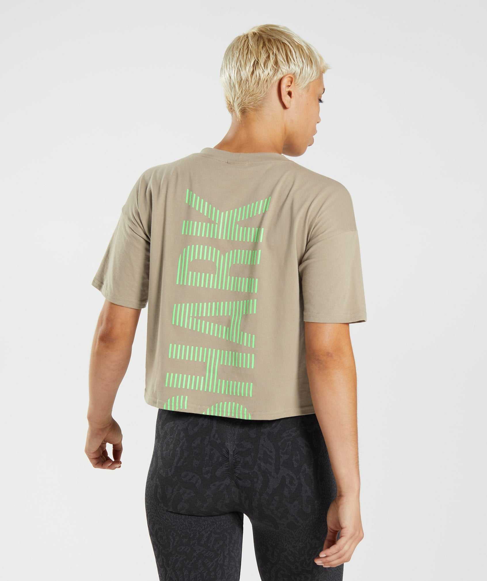 Gymshark 315 Midi T-shirts Bruin Lichtgroen | KCFT94852