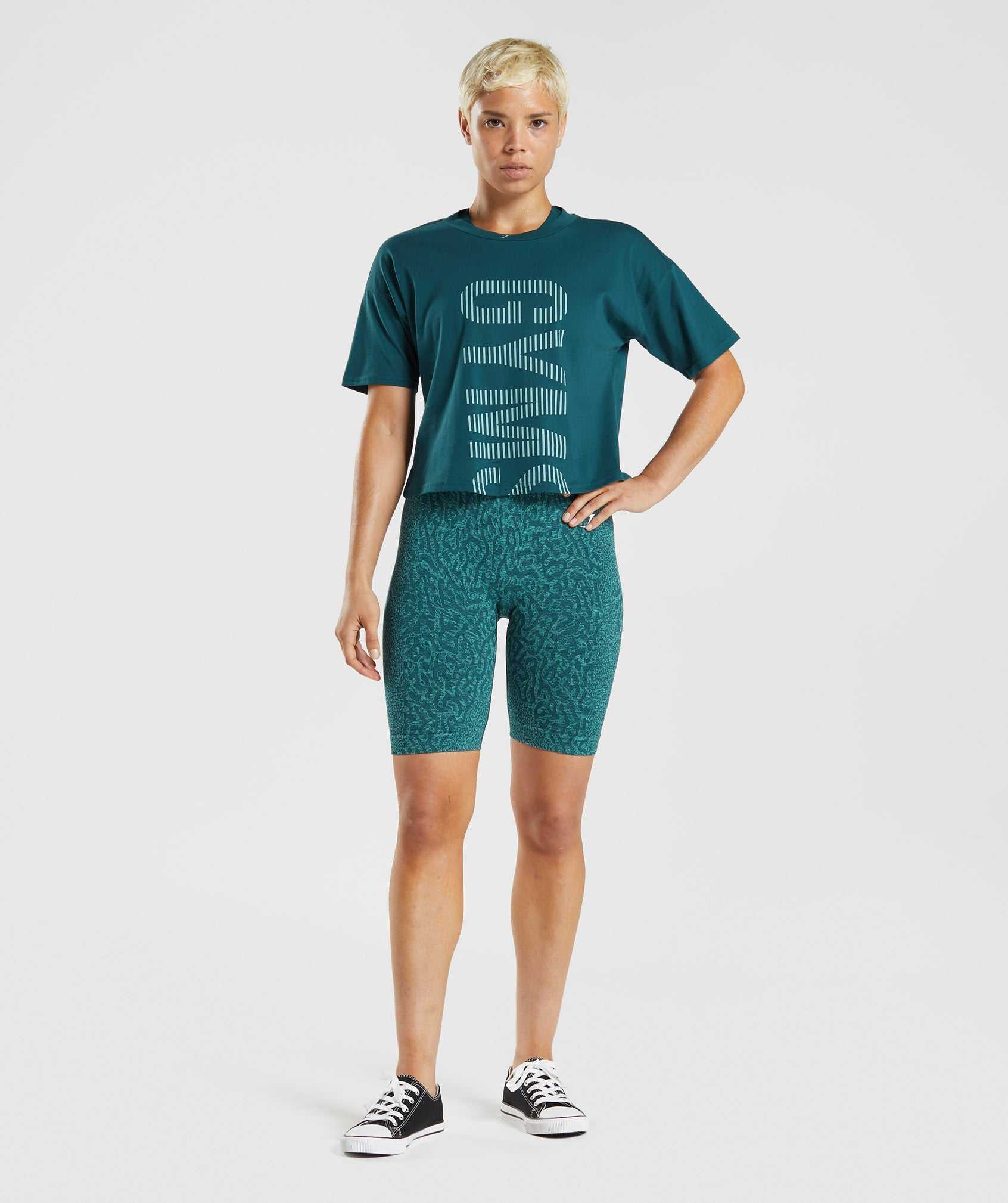 Gymshark 315 Midi T-shirts Turquoise Blauw | VTSN51624