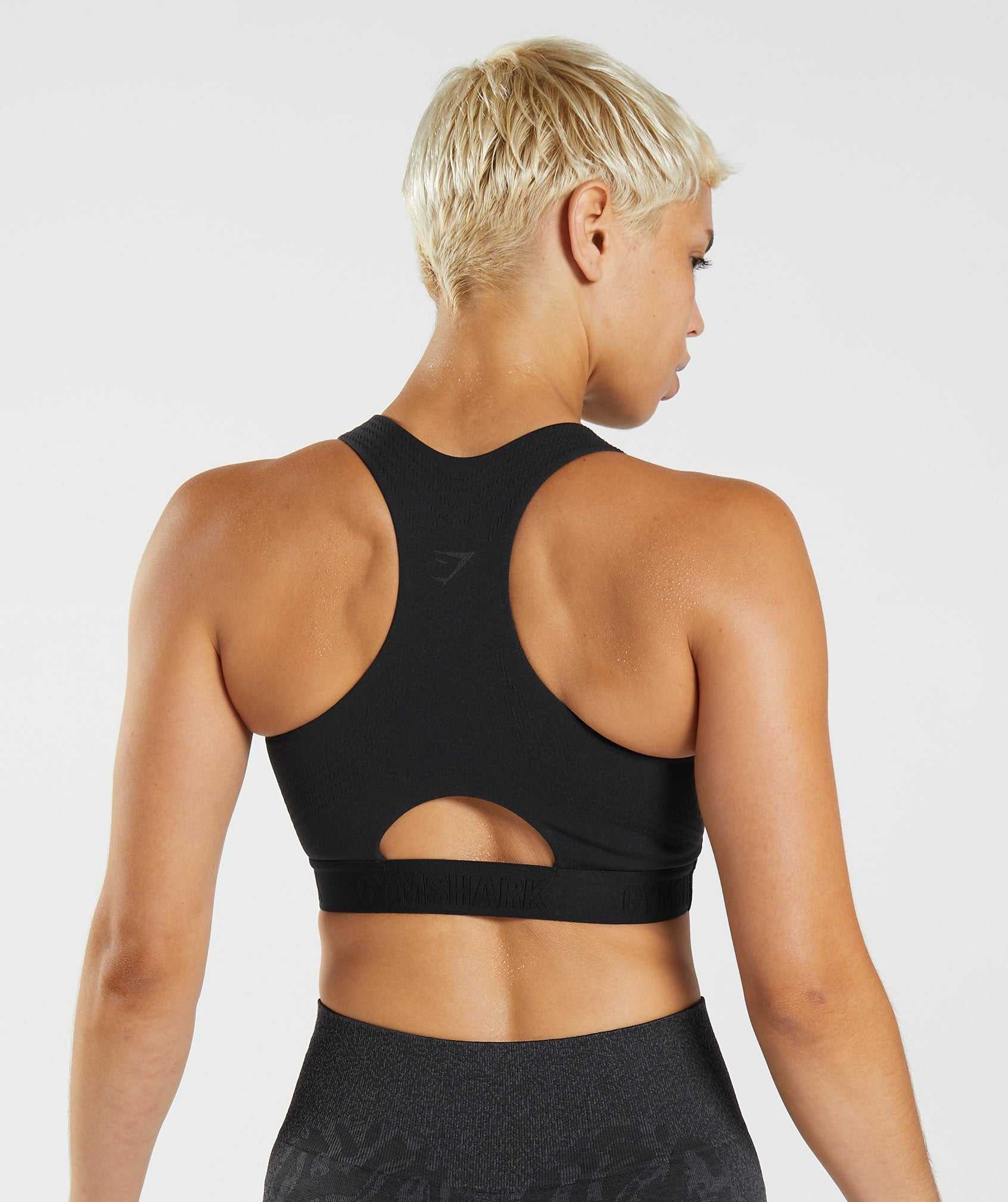 Gymshark 315 Performance High Neck Sport Bh Zwart Diepgrijs | CZPX35208