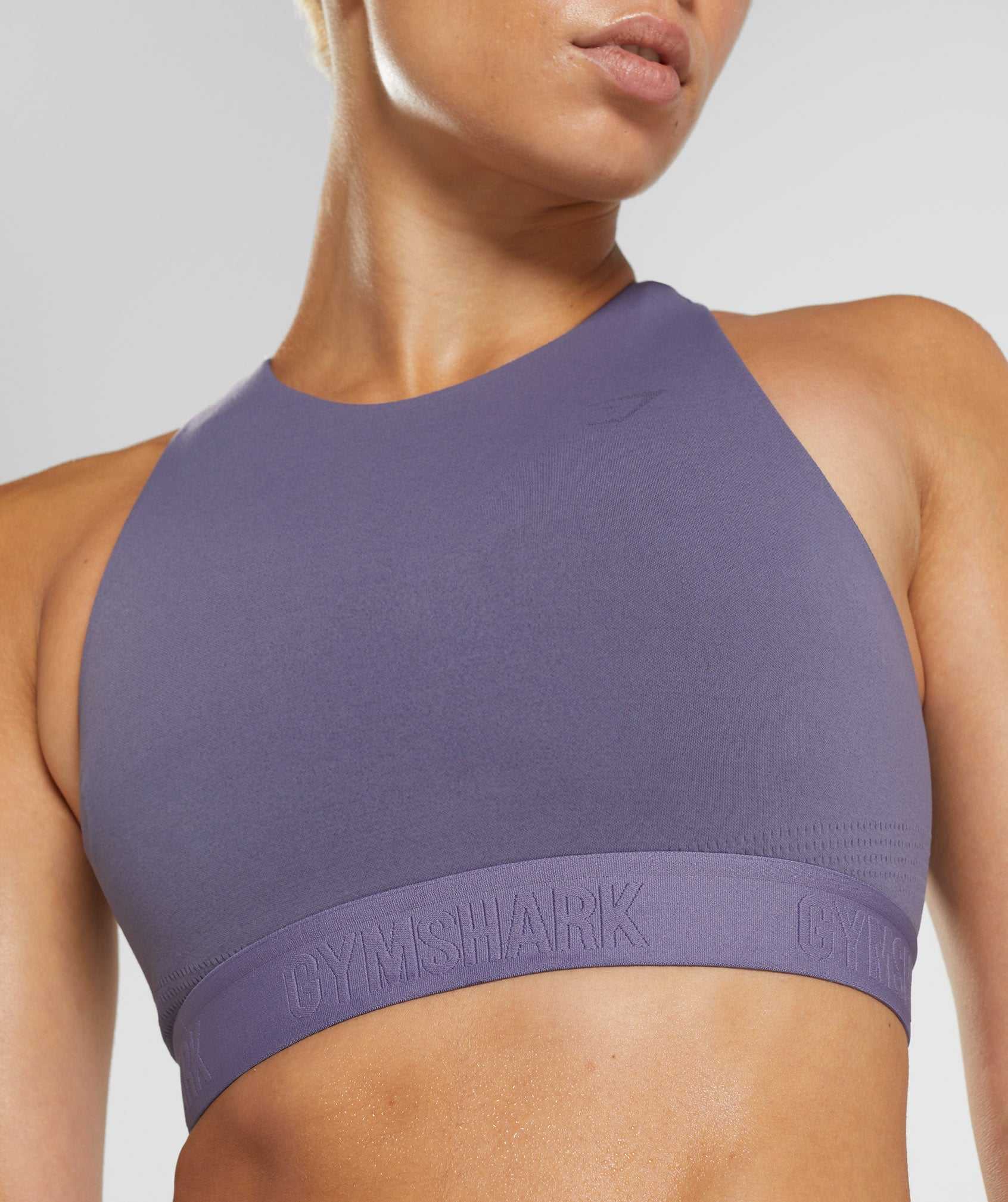 Gymshark 315 Performance High Neck Sport Bh Paars Paars | JAUT26581