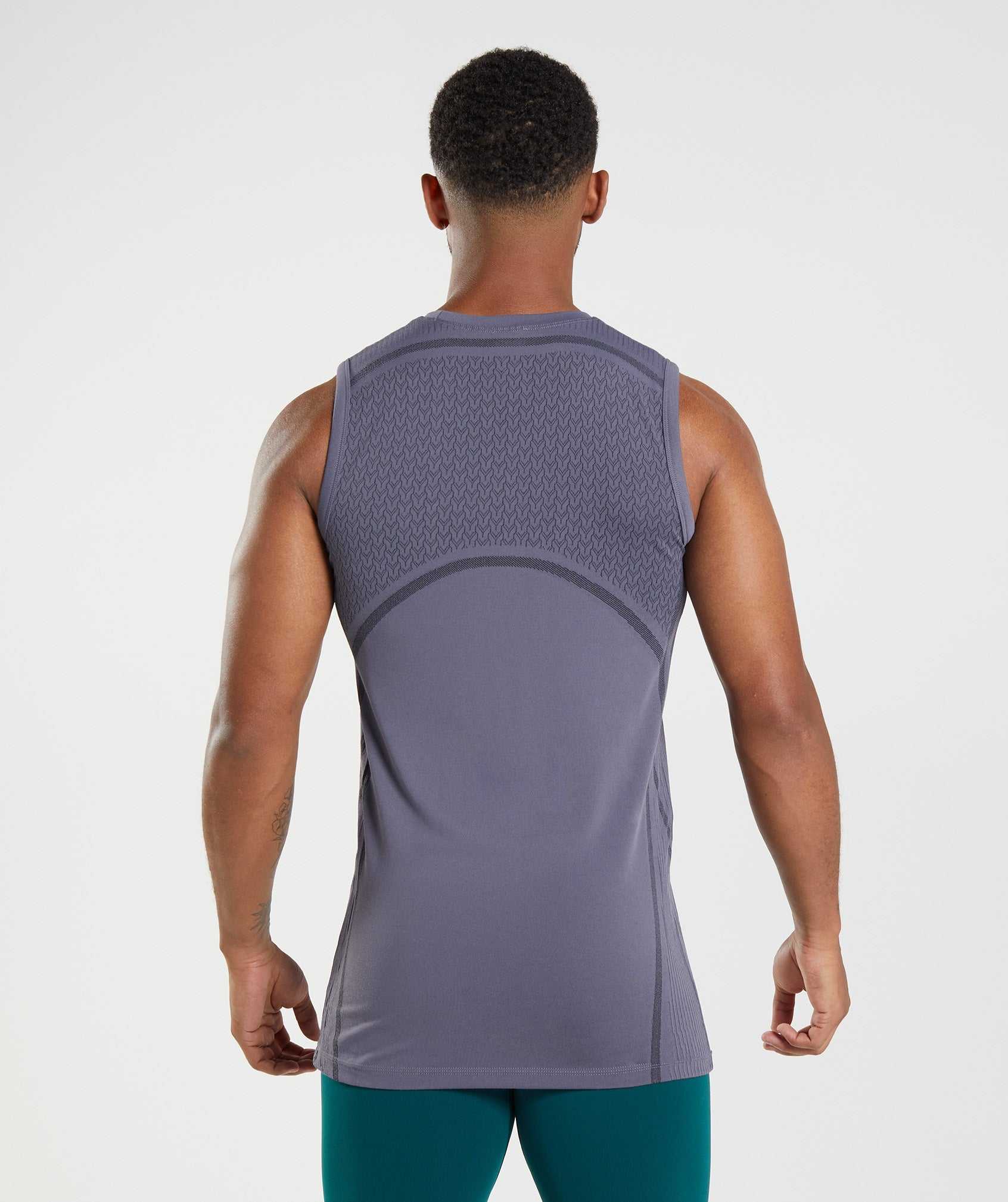 Gymshark 315 Seamless Tanktop Paars Zwart | AHVI97412