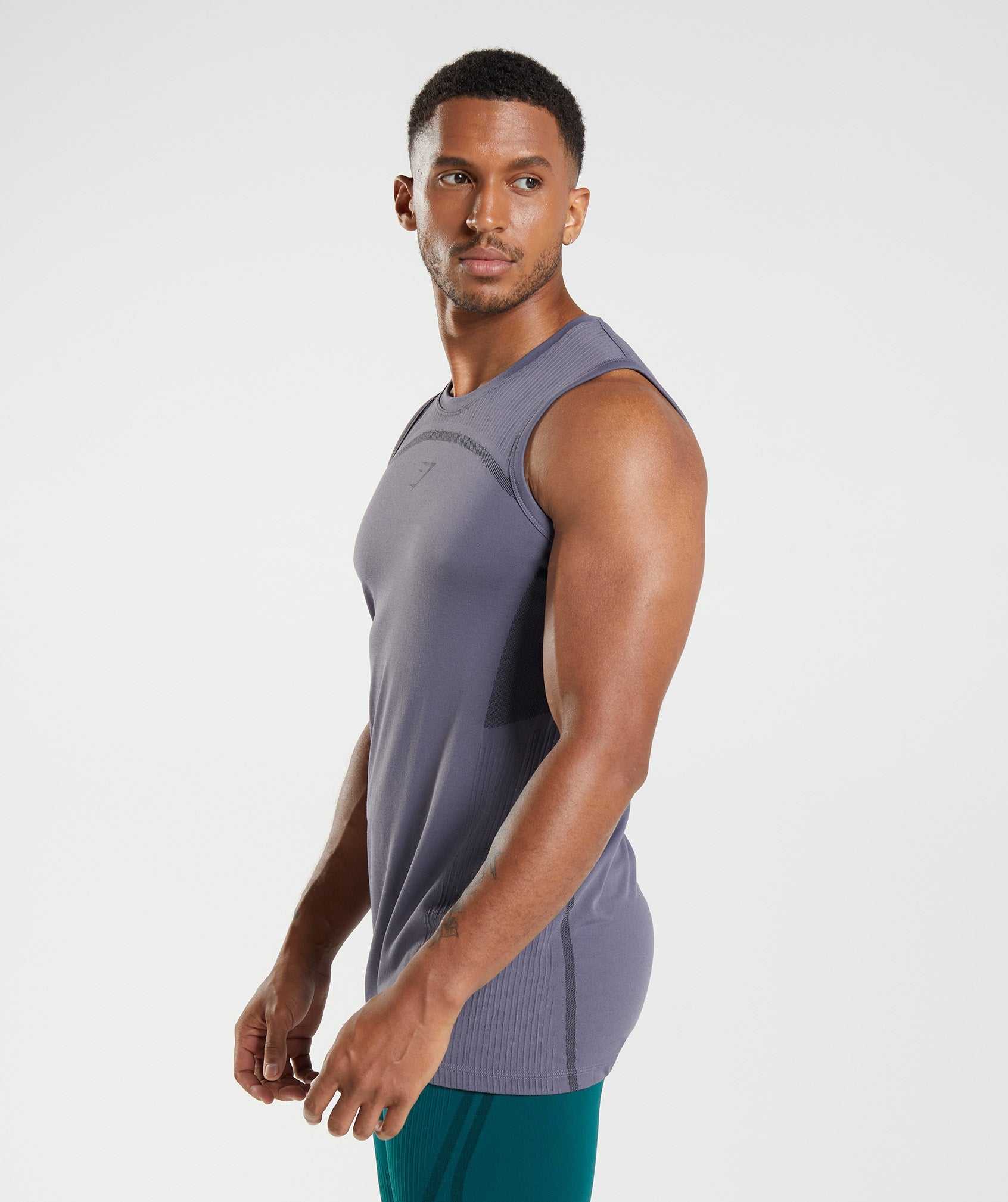 Gymshark 315 Seamless Tanktop Paars Zwart | AHVI97412