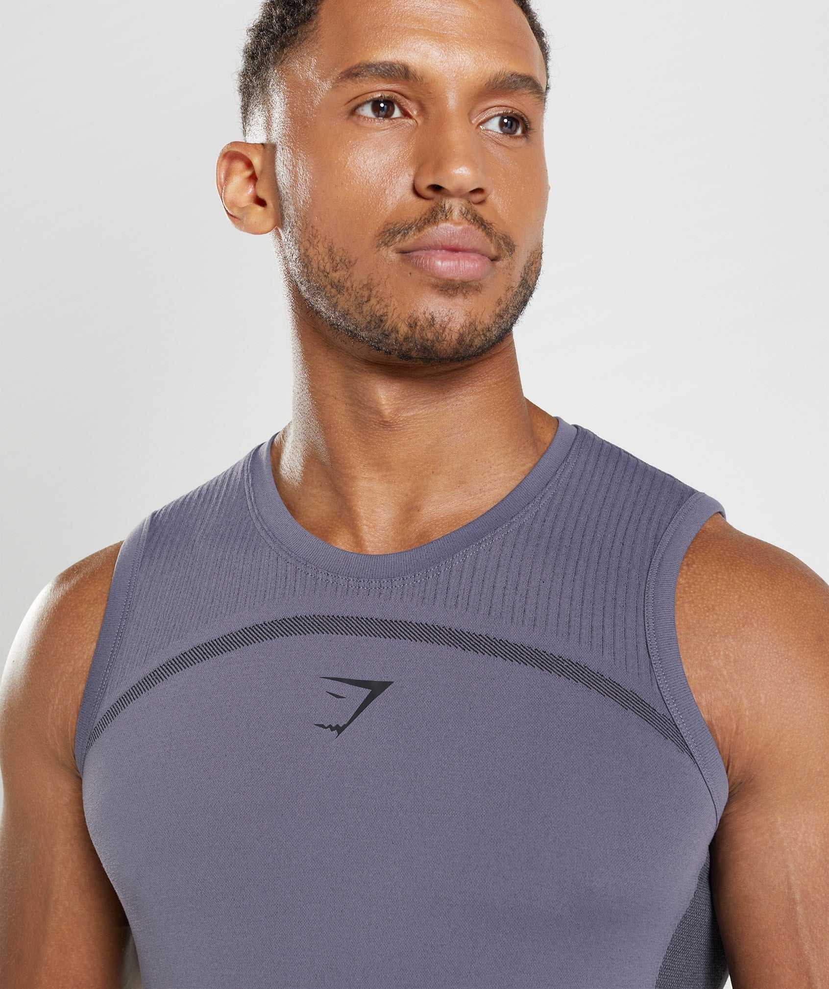 Gymshark 315 Seamless Tanktop Paars Zwart | AHVI97412