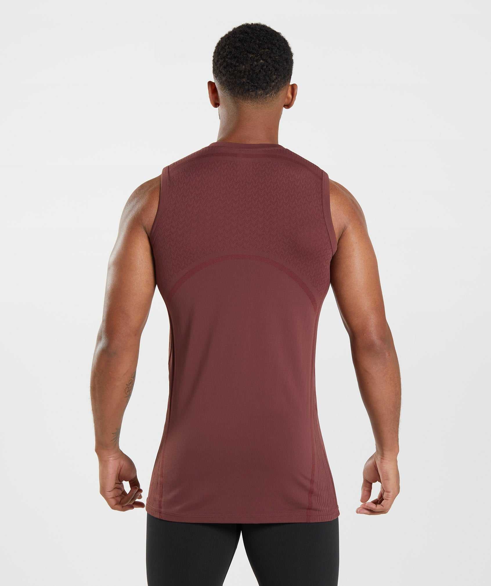 Gymshark 315 Seamless Tanktop Roze Bruin | MBNK83407