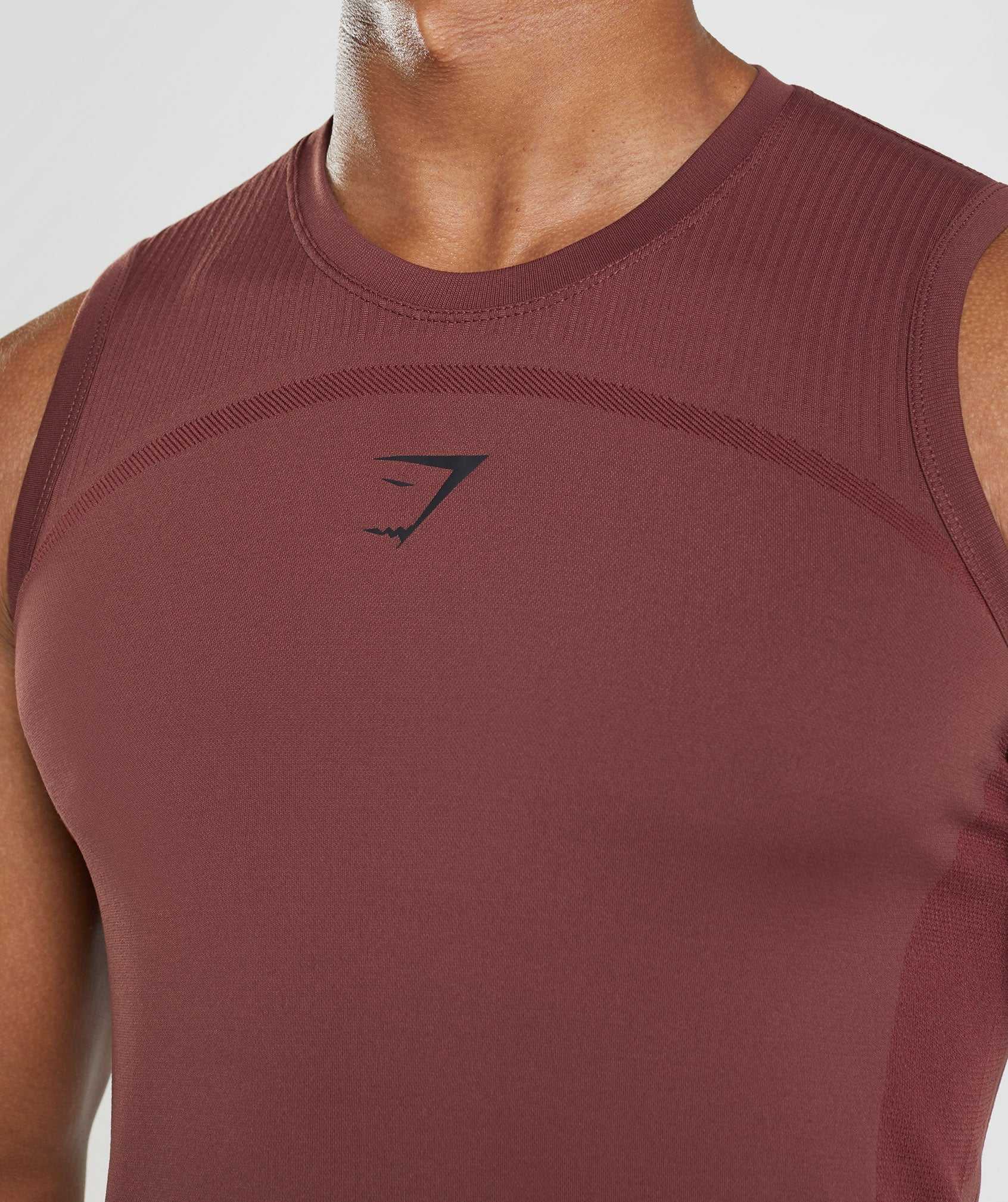 Gymshark 315 Seamless Tanktop Roze Bruin | MBNK83407