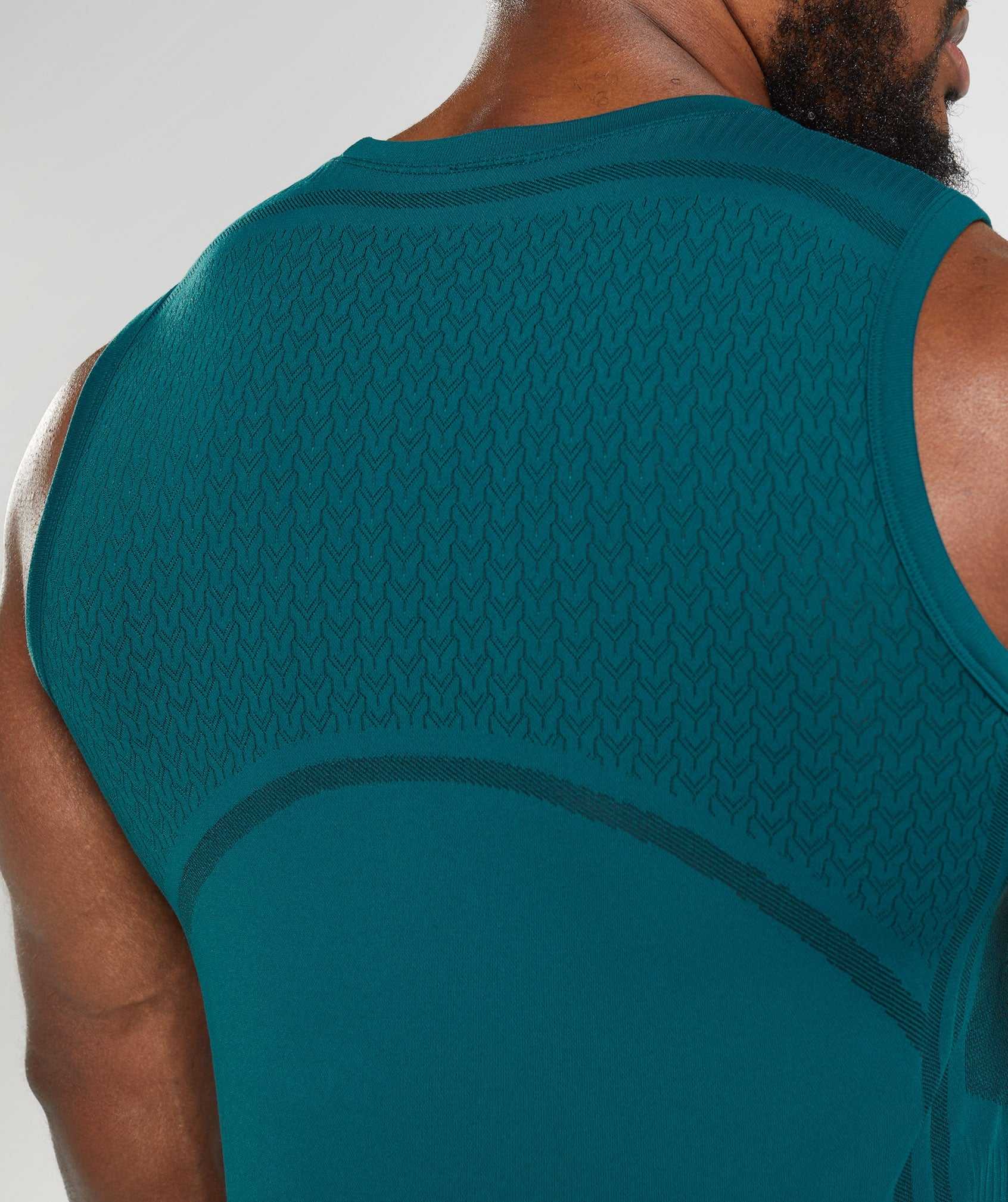 Gymshark 315 Seamless Tanktop Turquoise Zwart | GHVC16578