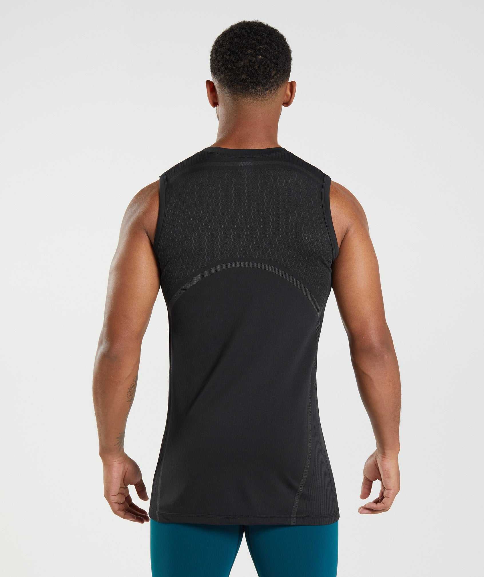 Gymshark 315 Seamless Tanktop Zwart | JZIH14952