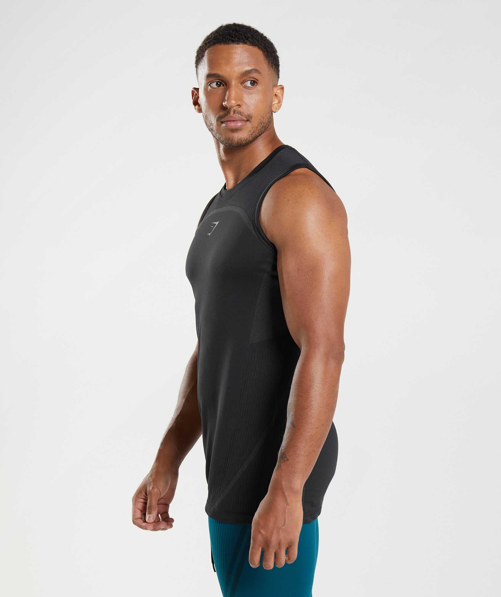 Gymshark 315 Seamless Tanktop Zwart | JZIH14952