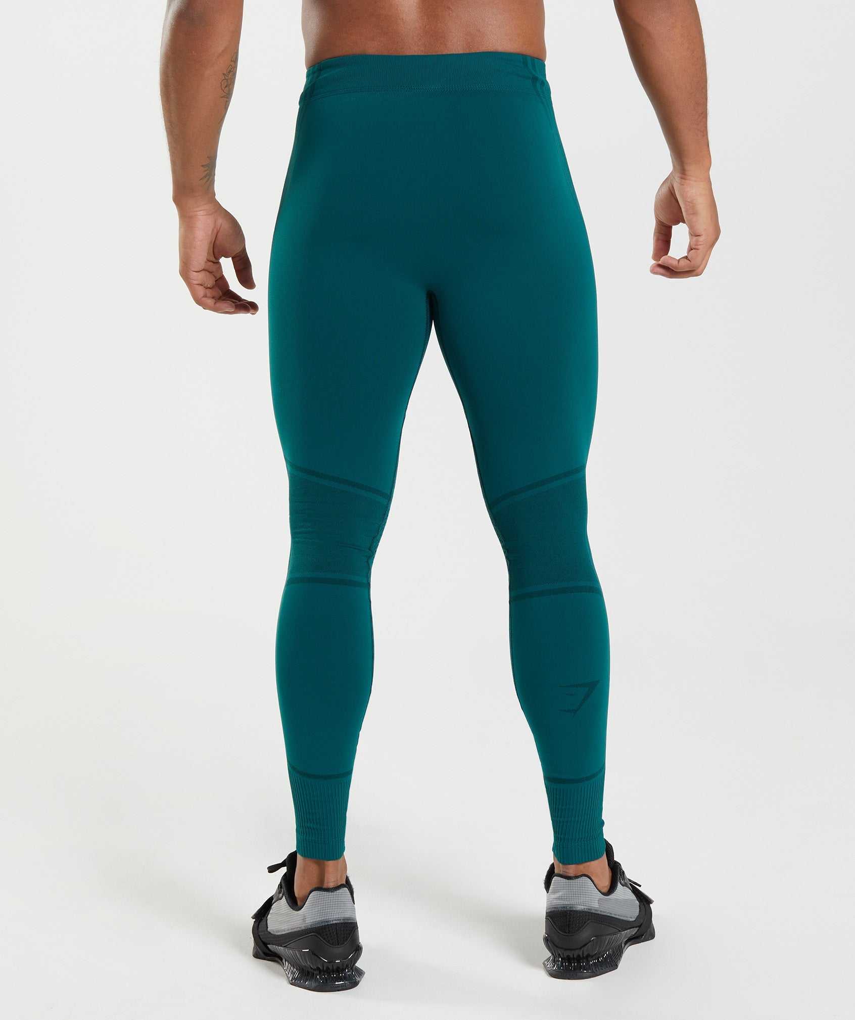 Gymshark 315 Seamless Tights Joggingbroeken Turquoise Zwart | IVBQ92058