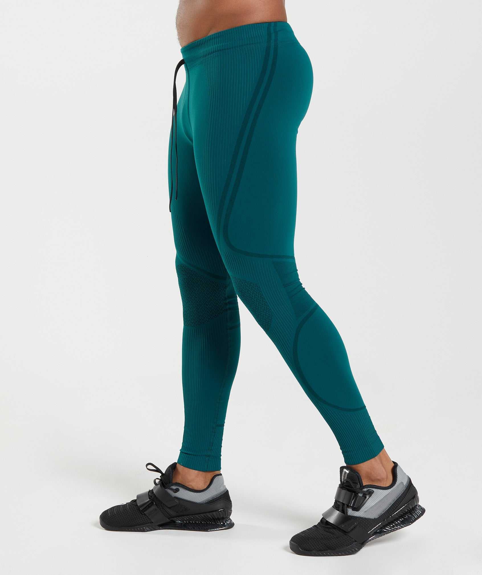 Gymshark 315 Seamless Tights Joggingbroeken Turquoise Zwart | IVBQ92058