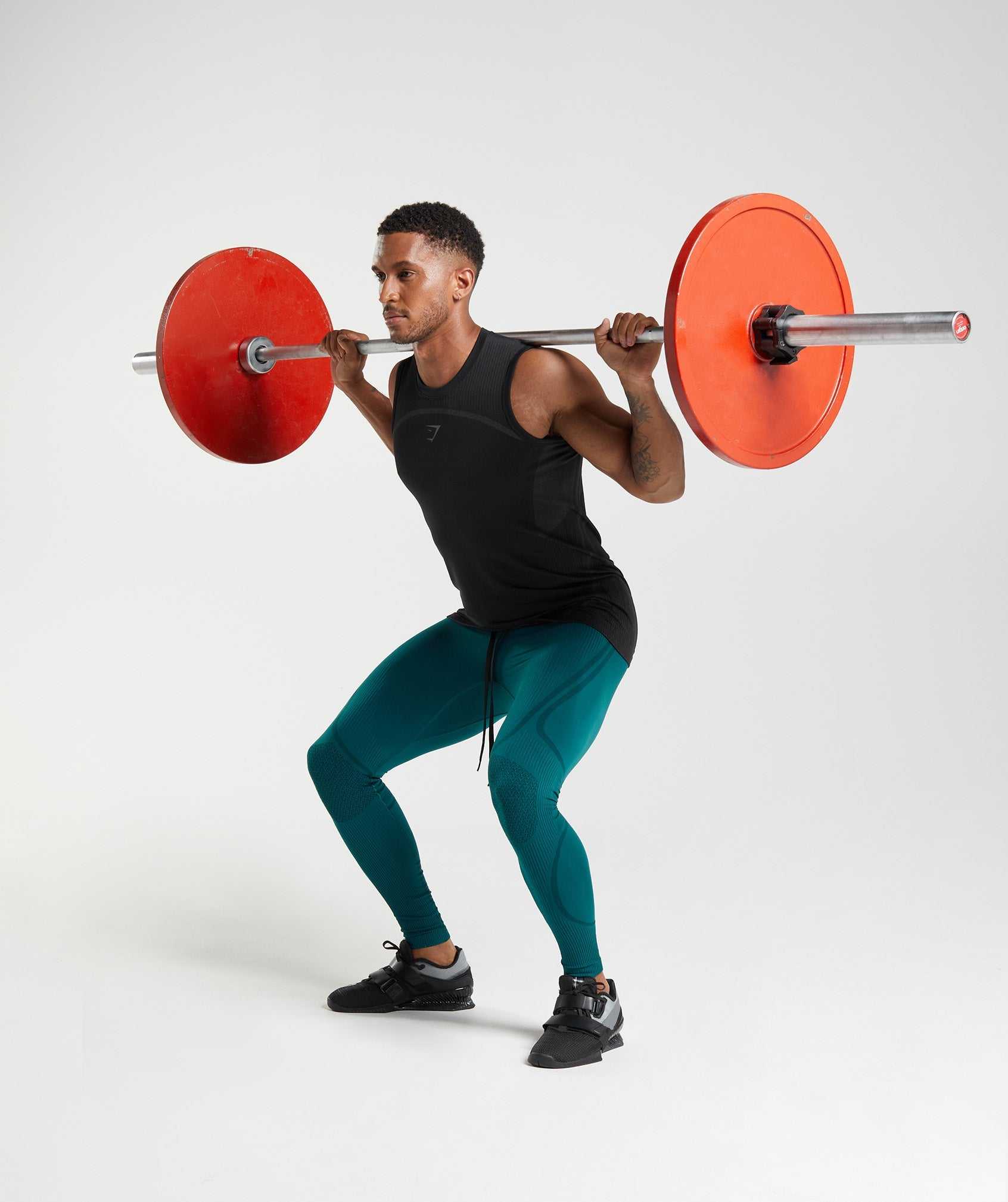 Gymshark 315 Seamless Tights Joggingbroeken Turquoise Zwart | IVBQ92058