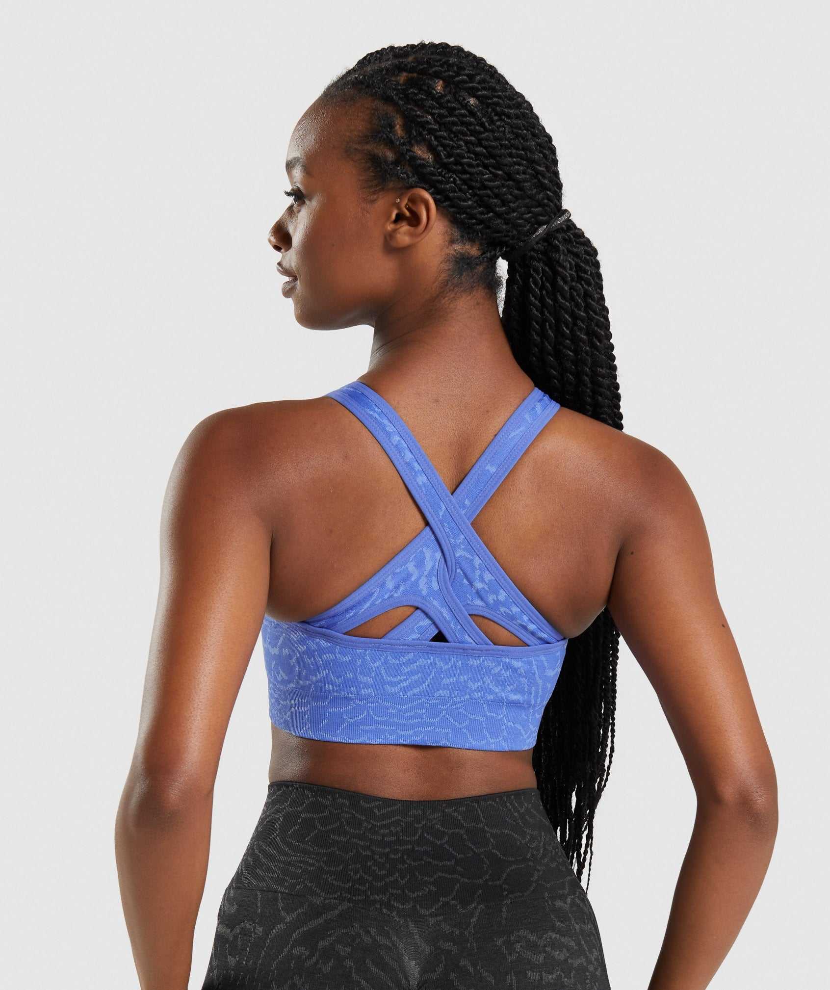 Gymshark Adapt Animal Seamless Sport Bh Blauw | PLSM74589