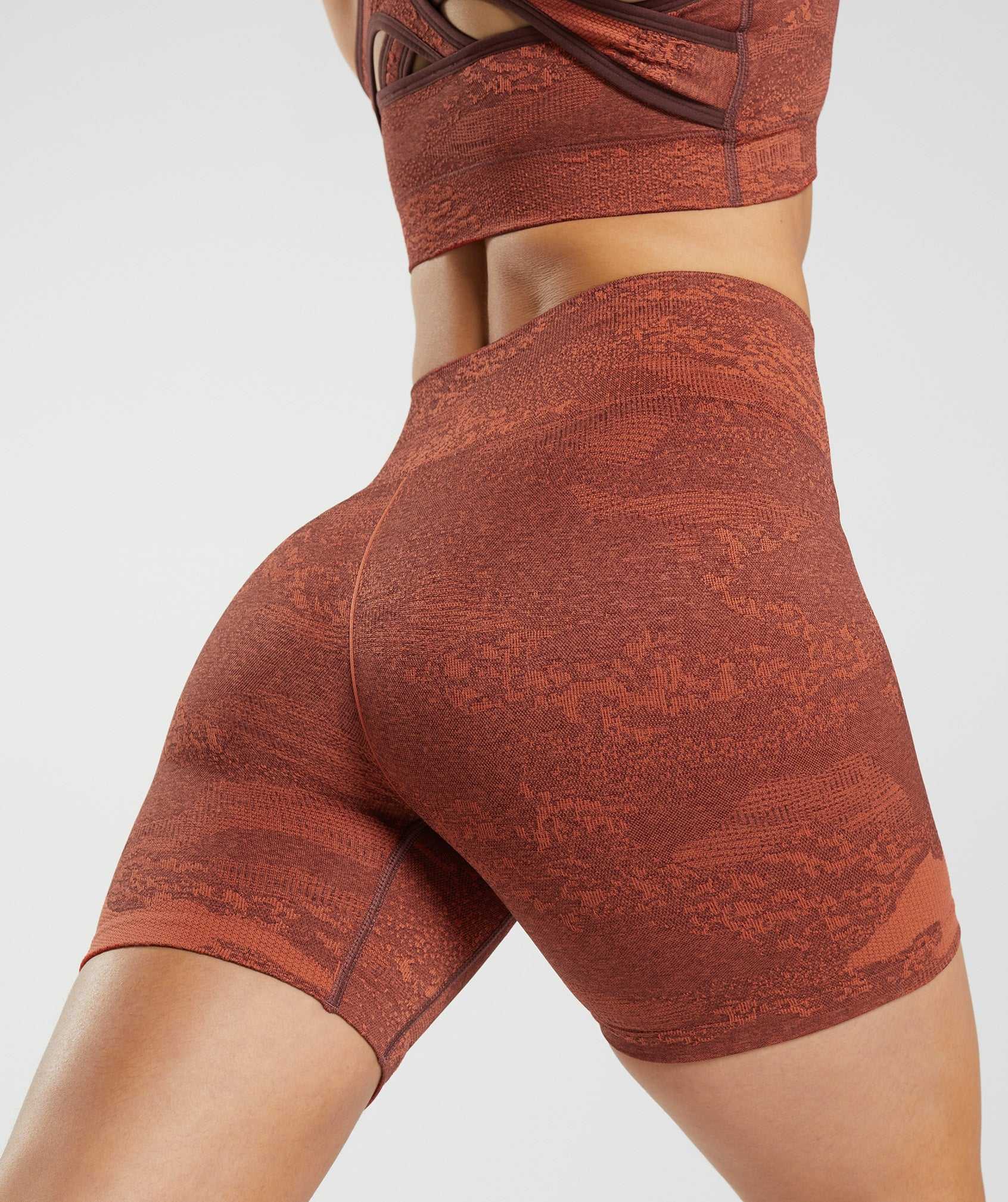 Gymshark Adapt Camo Seamless Korte Broek Oranje Rood Roze Bruin | GFML49023