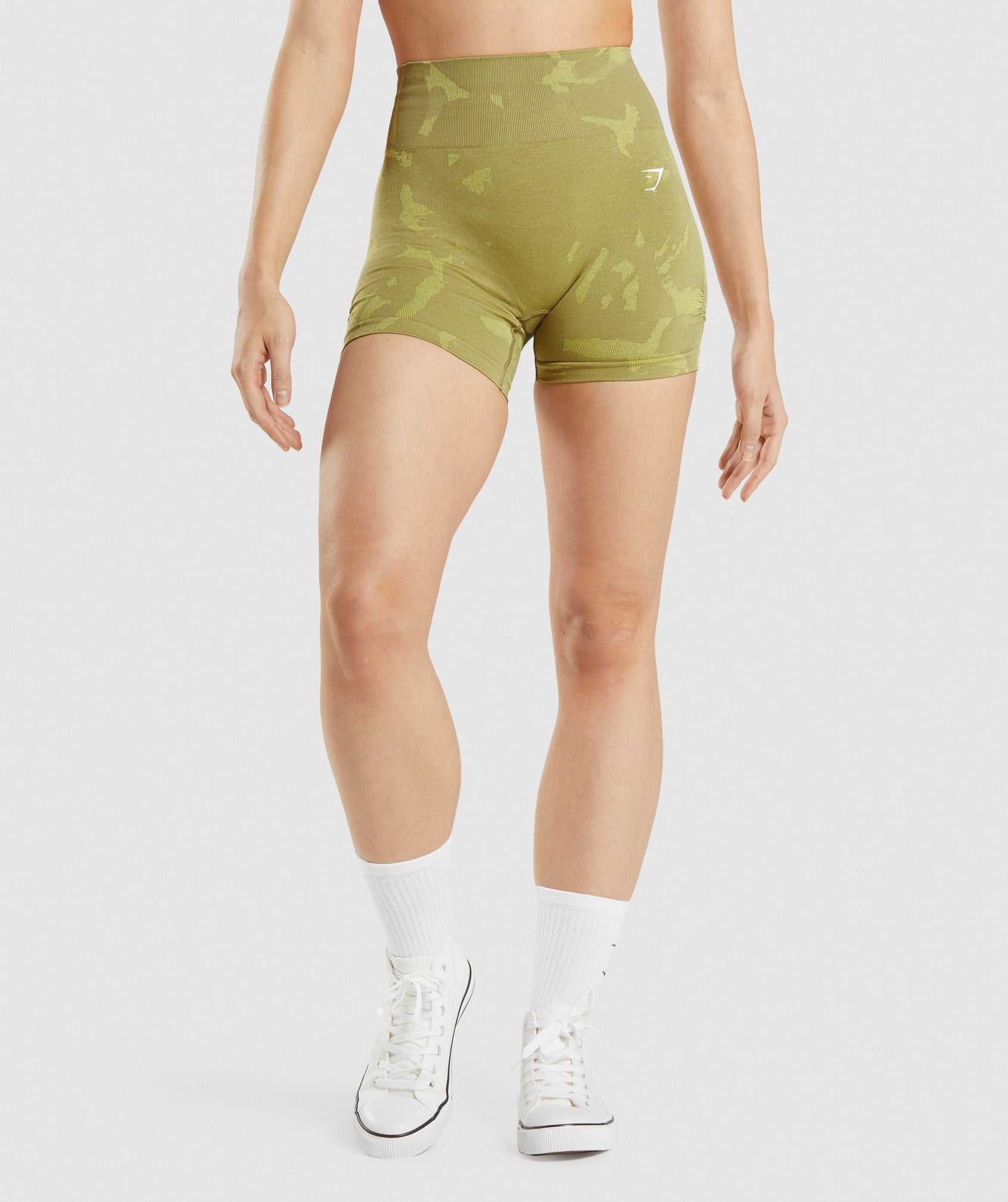 Gymshark Adapt Camo Seamless Korte Broek Groen | LTGN95713