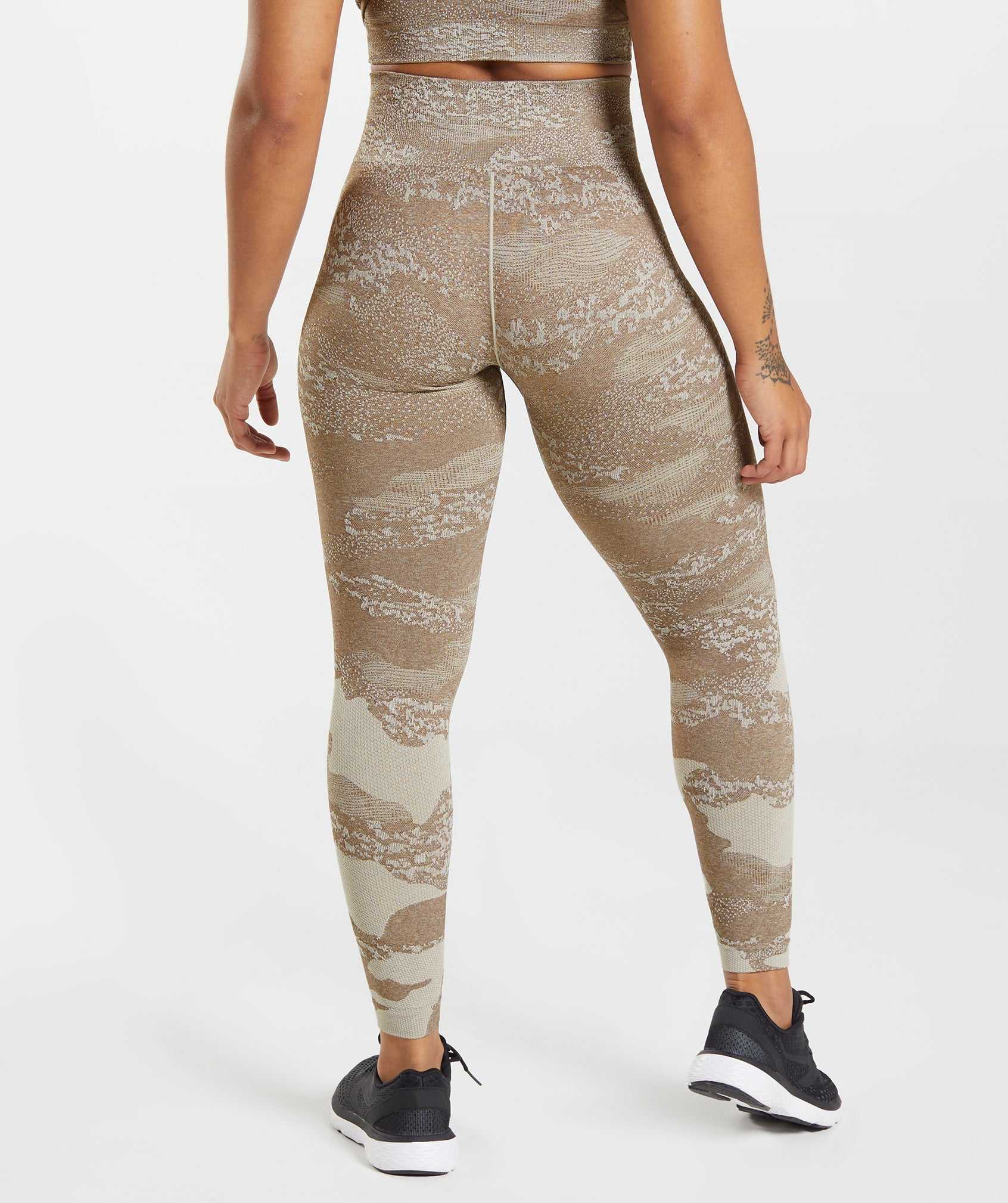 Gymshark Adapt Camo Seamless Leggings Grijs Bruin | QOTF14079