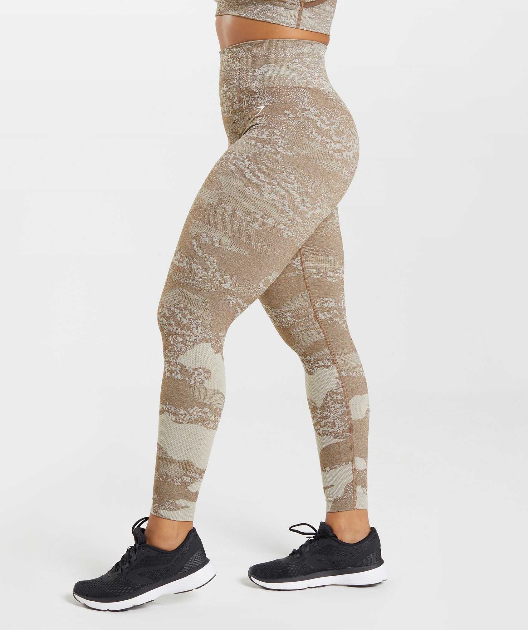 Gymshark Adapt Camo Seamless Leggings Grijs Bruin | QOTF14079