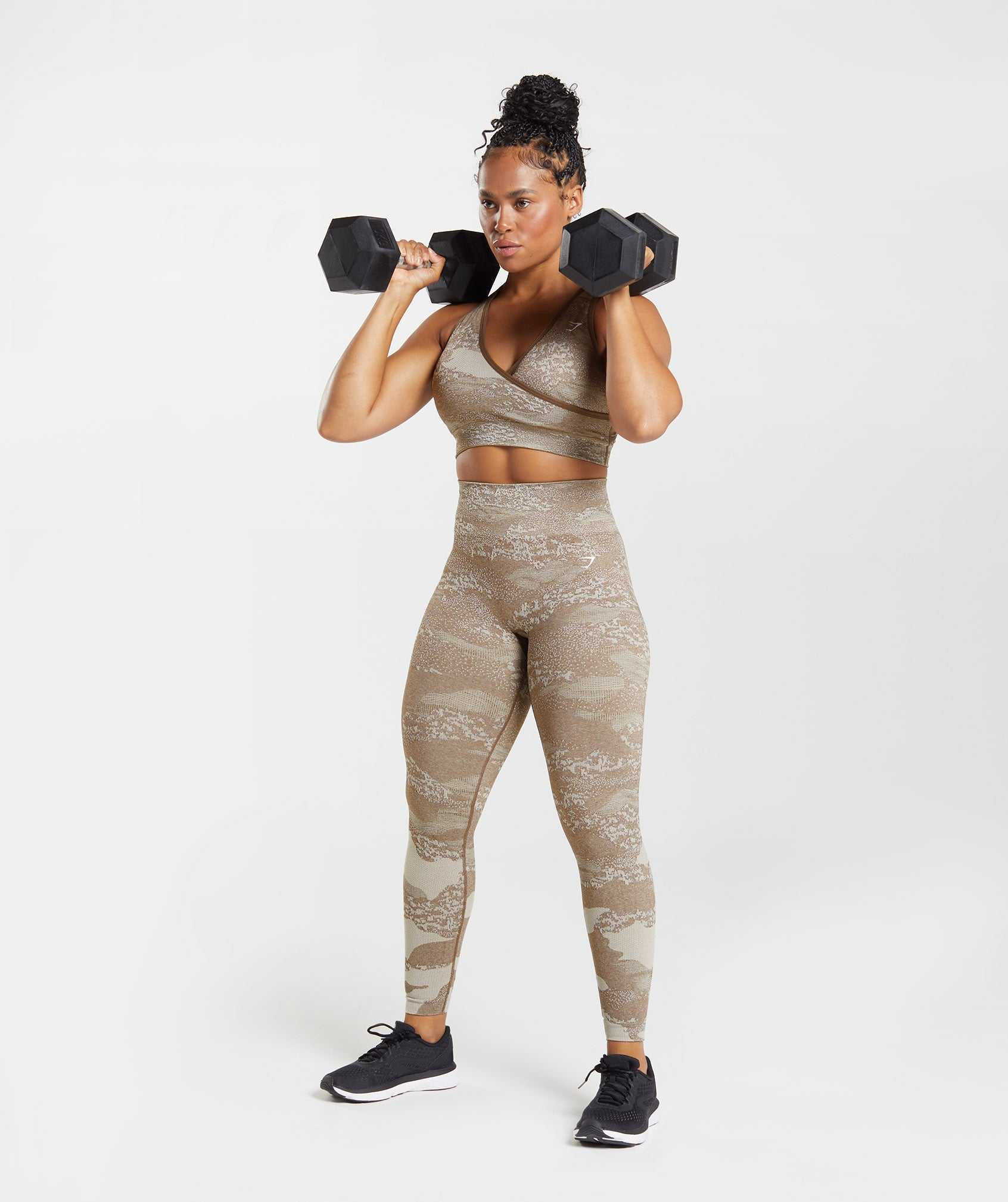 Gymshark Adapt Camo Seamless Leggings Grijs Bruin | QOTF14079