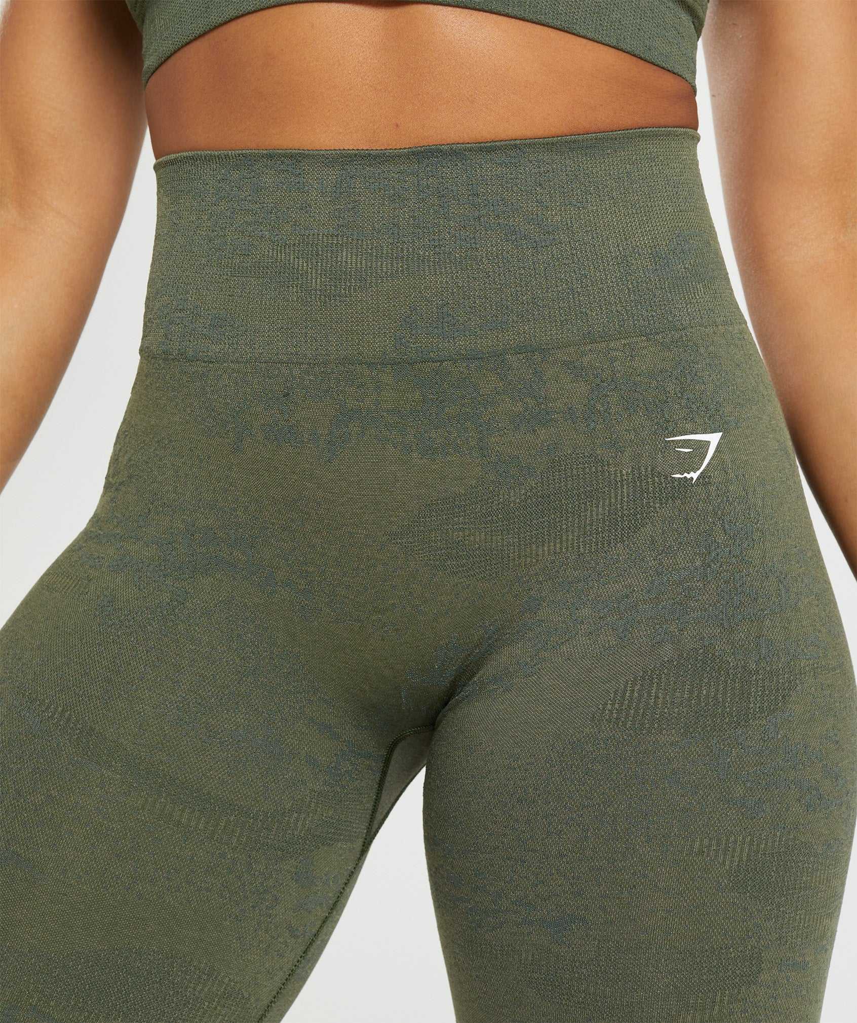 Gymshark Adapt Camo Seamless Leggings Olijfgroen Olijfgroen | DPFI36057