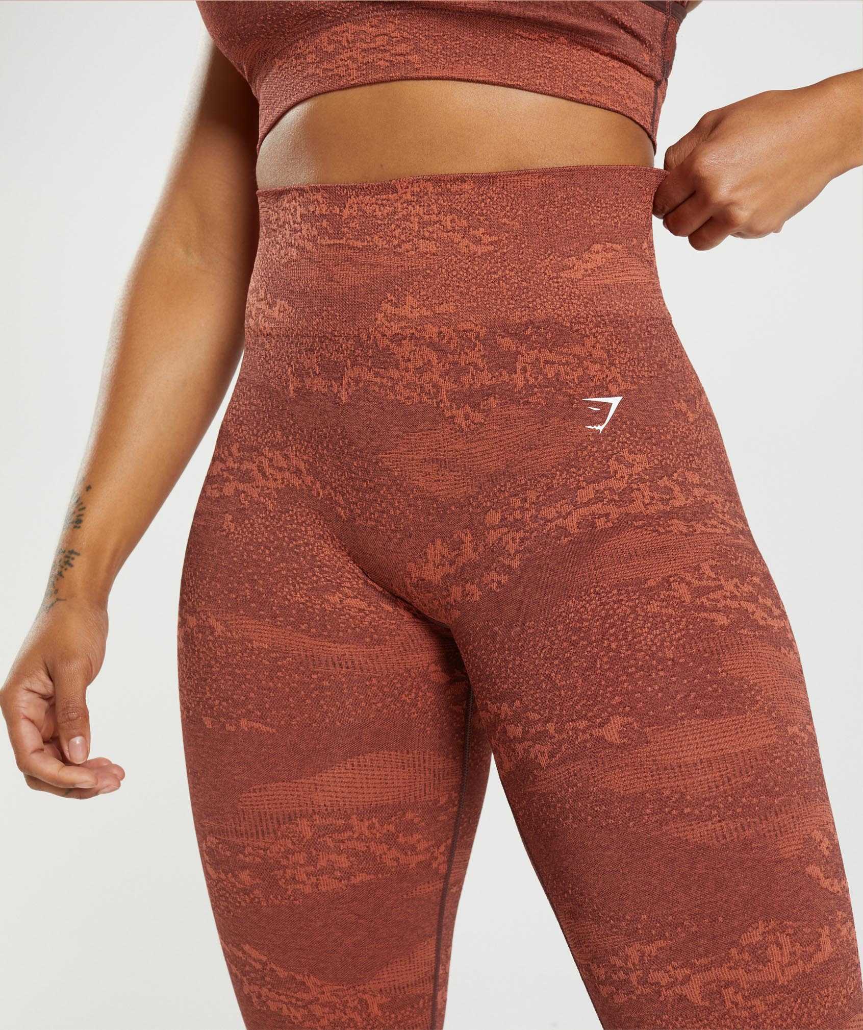 Gymshark Adapt Camo Seamless Leggings Rood Roze Bruin | VXHM96872