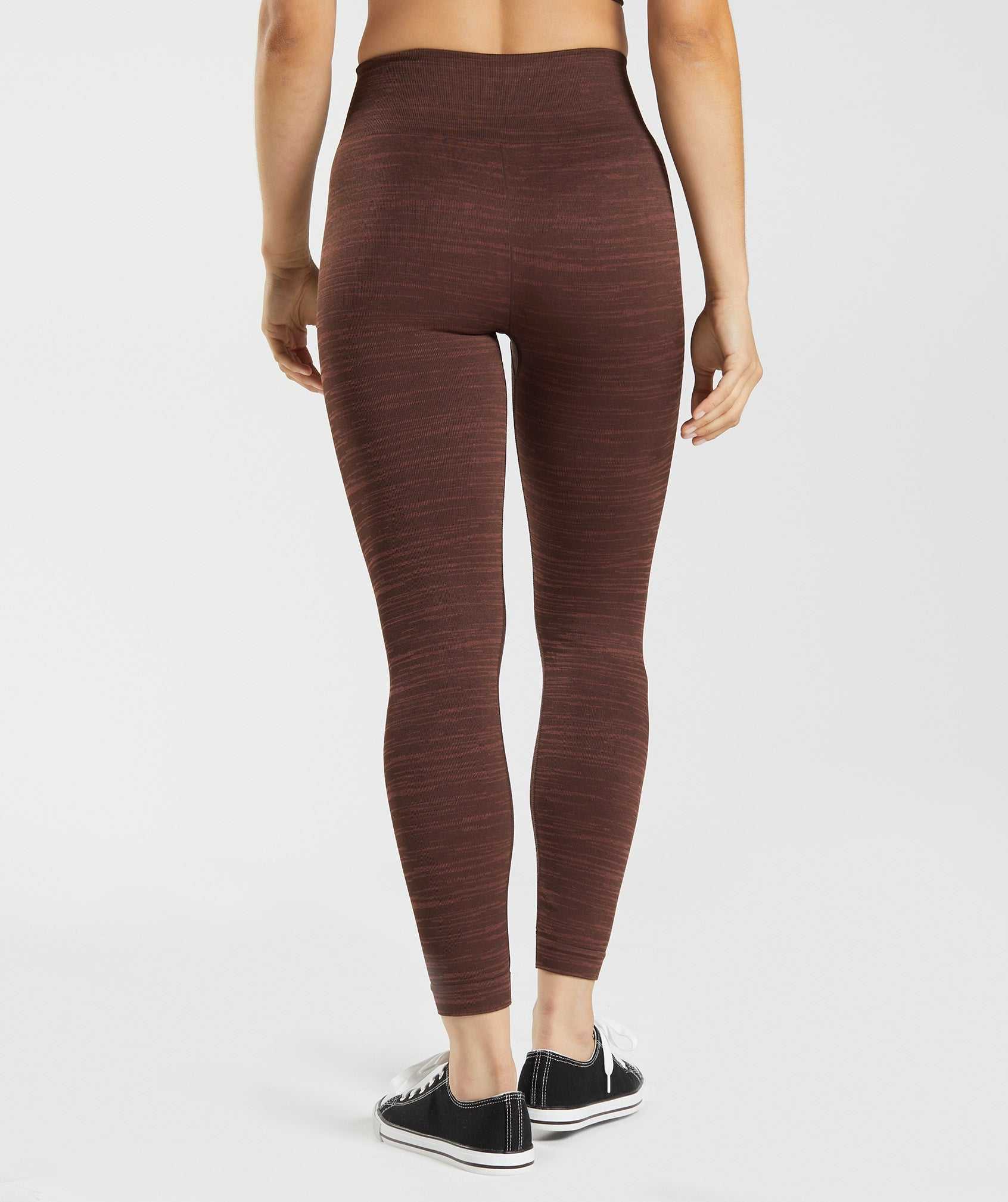 Gymshark Adapt Marl Seamless Leggings Bruin Roze Bruin | TEMZ10294