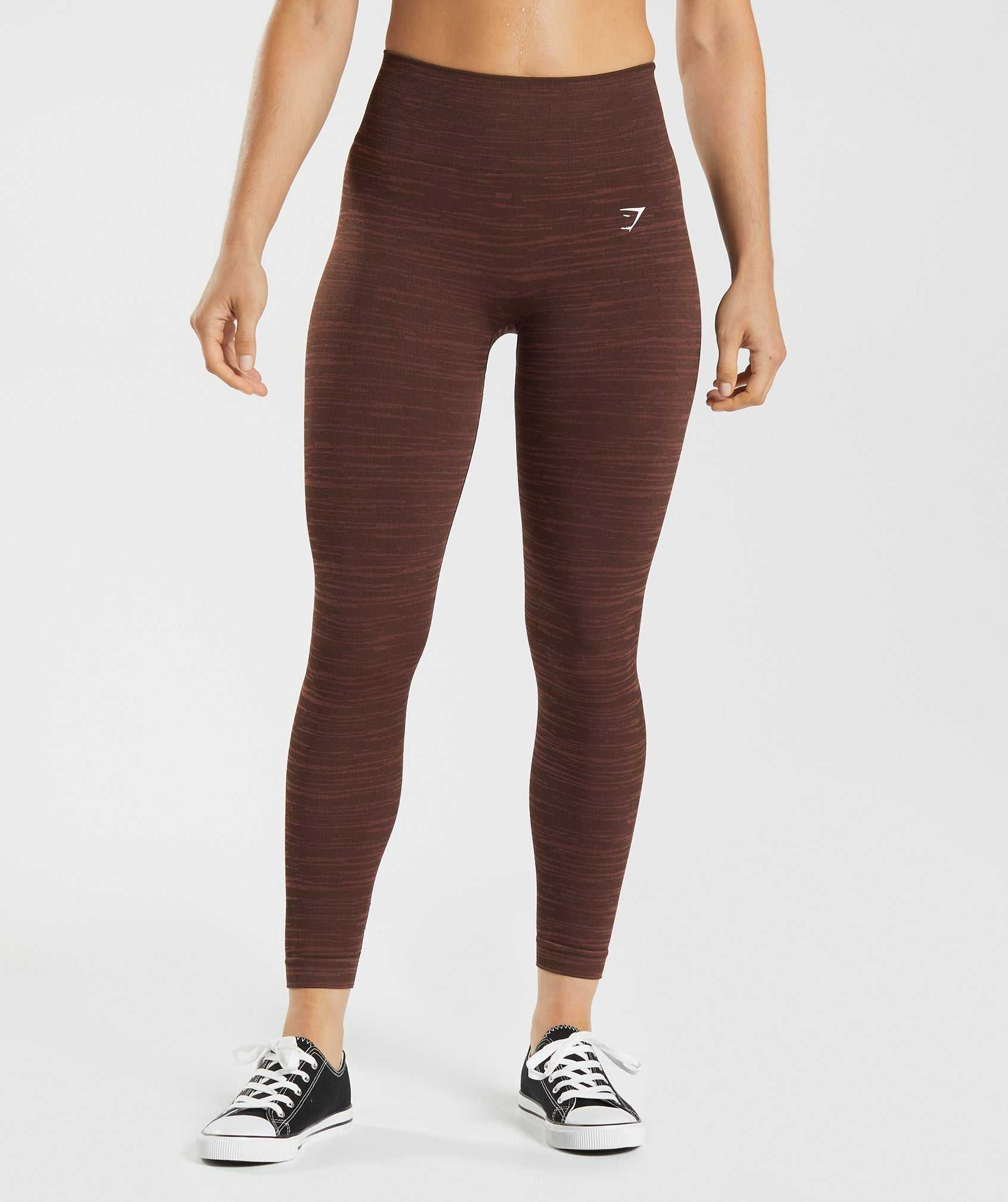 Gymshark Adapt Marl Seamless Leggings Bruin Roze Bruin | TEMZ10294