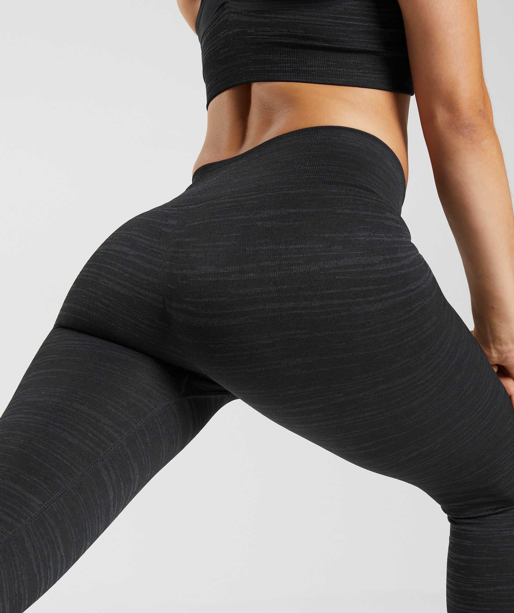 Gymshark Adapt Marl Seamless Leggings Zwart Grijs | MTIB13697